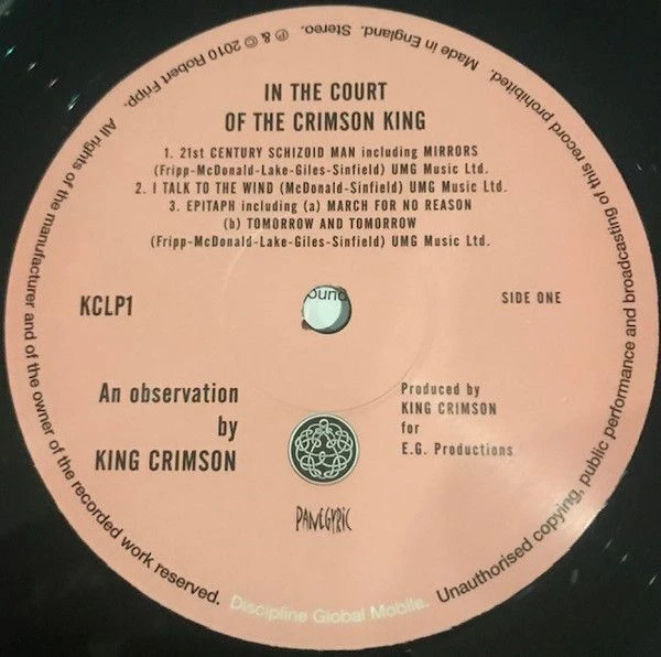 Виниловая пластинка KING CRIMSON IN THE COURT OF THE CRIMSON KING