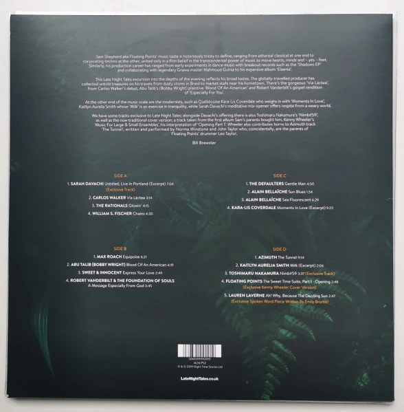 Виниловая пластинка FLOATING POINTS LATENIGHTTALES