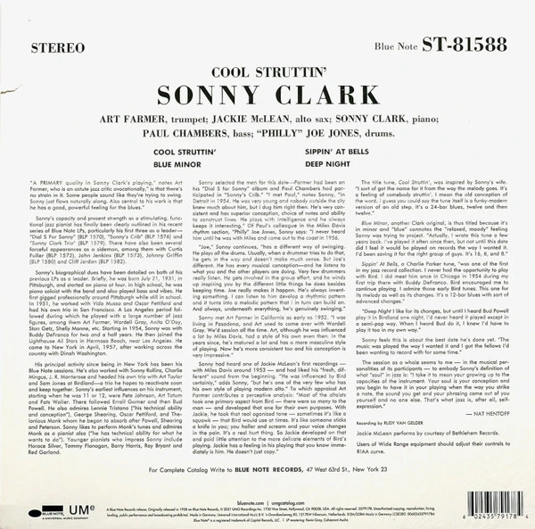 Виниловая пластинка SONNY CLARK COOL STRUTTIN'