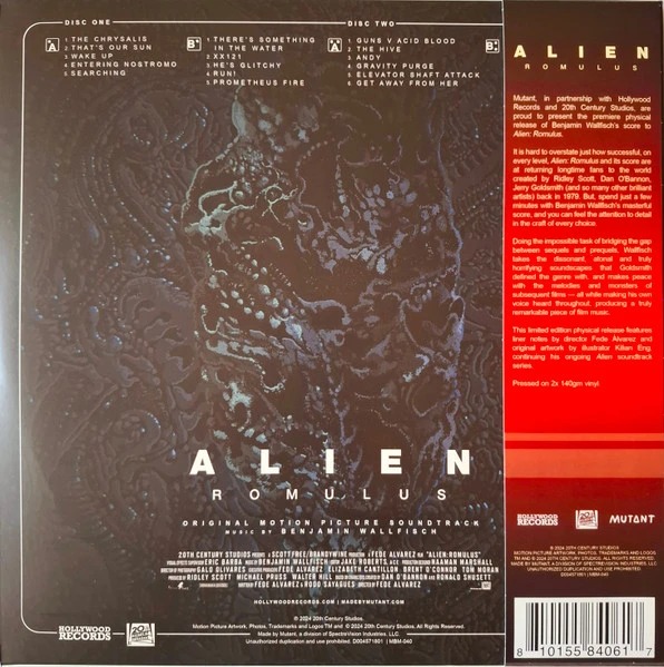 Виниловая пластинка BENJAMIN WALLFISCH ALIEN: ROMULUSA