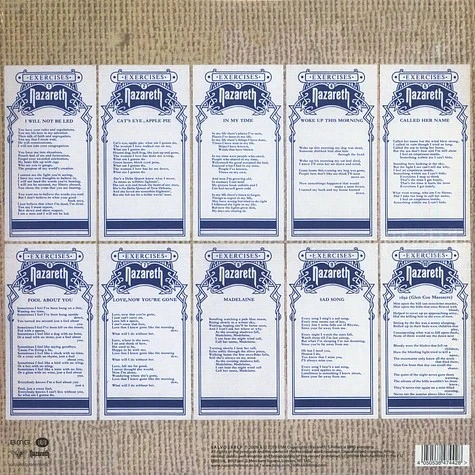 Виниловая пластинка NAZARETH EXERCISES