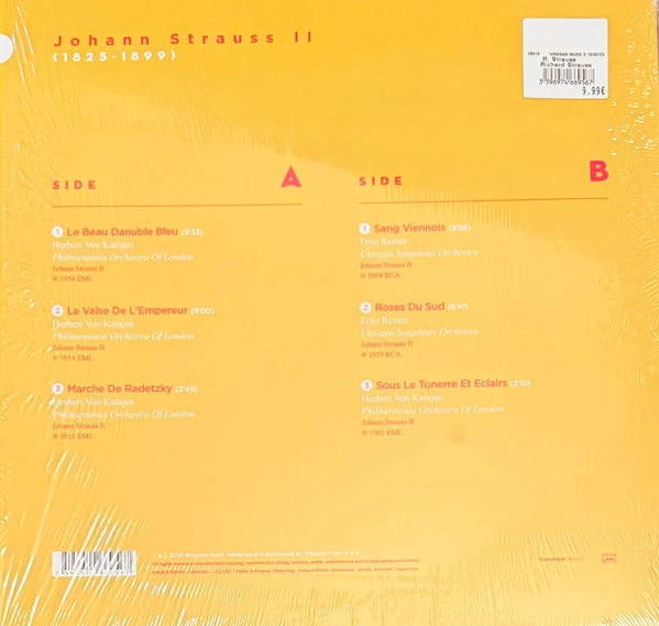 Виниловая пластинка JOHANN STRAUSS THE MASTERPIECES OF