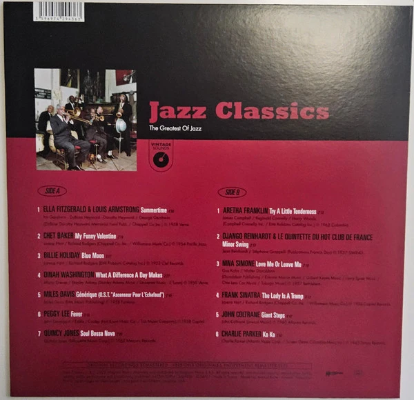 Виниловая пластинка VARIOUS JAZZ CLASSICS