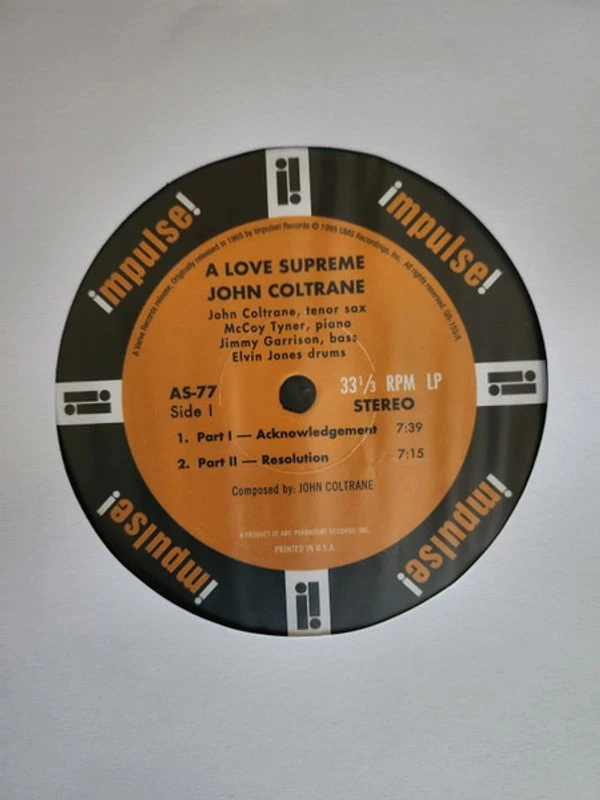Виниловая пластинка JOHN COLTRANE A LOVE SUPREME