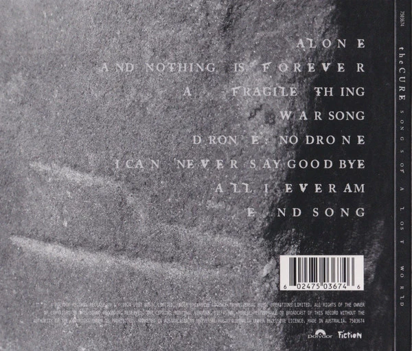 CD CURE — SONGS OF A LOST WORLD