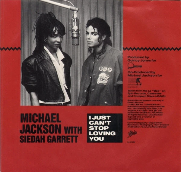 Виниловая пластинка MICHAEL JACKSON I JUST CAN`T STOP LOVING YOU (VG/VG 7``)