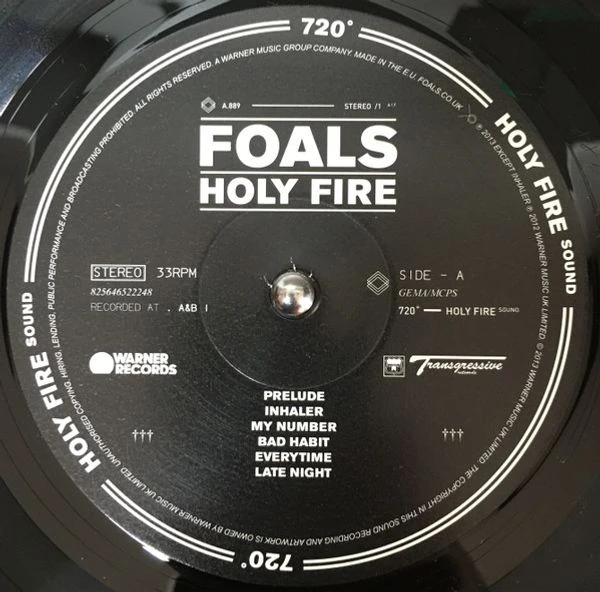 Виниловая пластинка FOALS HOLY FIRE