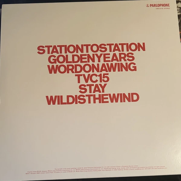 Виниловая пластинка DAVID BOWIE STATION TO STATION