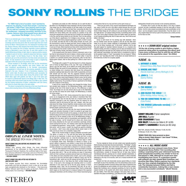 Виниловая пластинка ROLLINS, SONNY BRIDGE