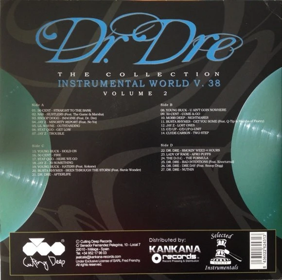 Виниловая пластинка DR. DRE INSTRUMENTALS V.38 VOLUME 2