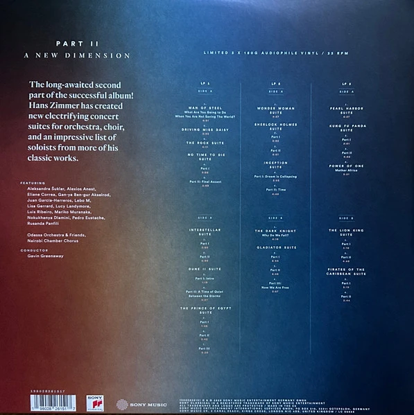 Виниловая пластинка HANS ZIMMER The World of Hans Zimmer - Part II: A New Dimension