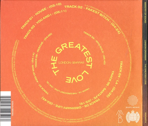CD LONDON GRAMMAR — THE GREATEST LOVE