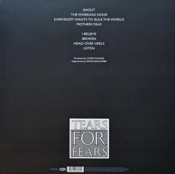 Виниловая пластинка TEARS FOR FEARS SONGS FROM THE BIG CHAIR