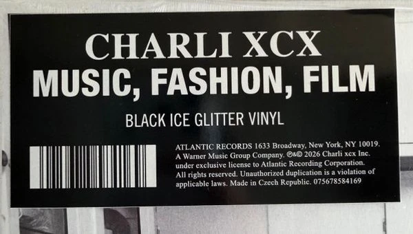 Виниловая пластинка CHARLI XCX MUSIC, FASHION, FILM HHV GSA EXCLUSIVE BLACK ICE GLITTER VINYL EDITION