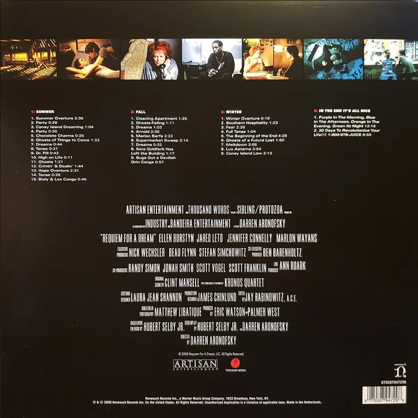 Виниловая пластинка CLINT MANSELL & KROSNOS QUATET OST Requiem For A Dream
