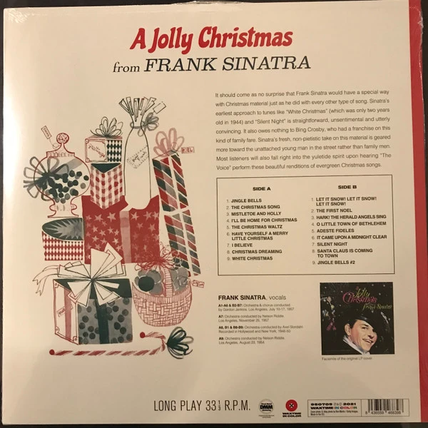 Виниловая пластинка FRANK SINATRA A JOLLY CHRISTMAS FROM FRANK SINATRA