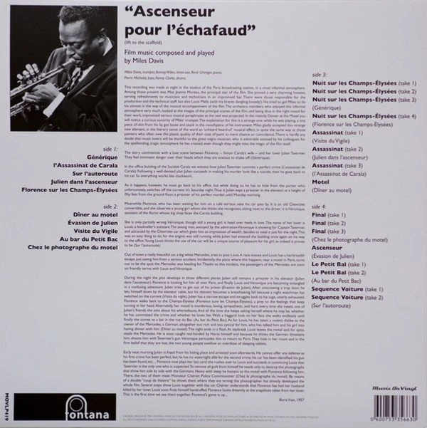 Виниловая пластинка MILES DAVIS ASCENSEUR POUR L'ECHAFAUD MOV