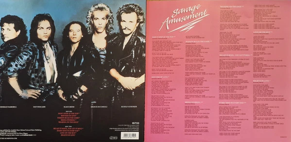 Виниловая пластинка SCORPIONS SAVAGE AMUSEMENT