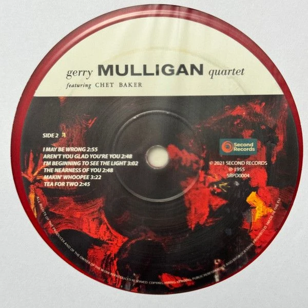 Виниловая пластинка GERRY MULLIGAN QUARTET GERRY MULLIGAN QUARTET FEAT. CHET BAKER