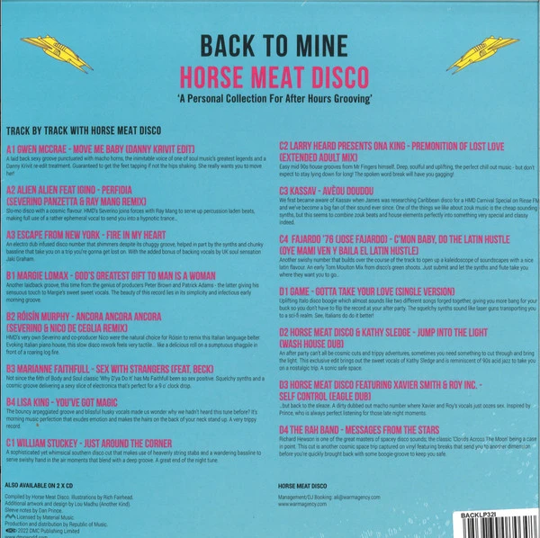 Виниловая пластинка HORSE MEAT DISCO BACK TO MINE