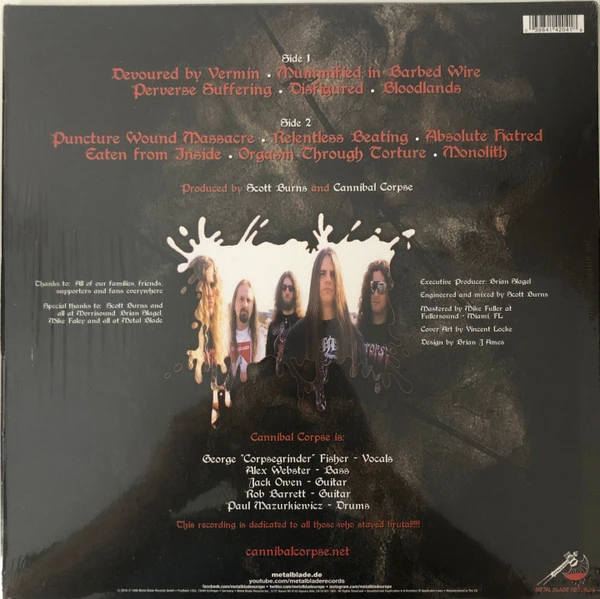 Виниловая пластинка CANNIBAL CORPSE VILE
