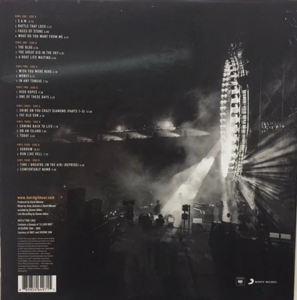 Виниловая пластинка DAVID GILMOUR LIVE AT POMPEII