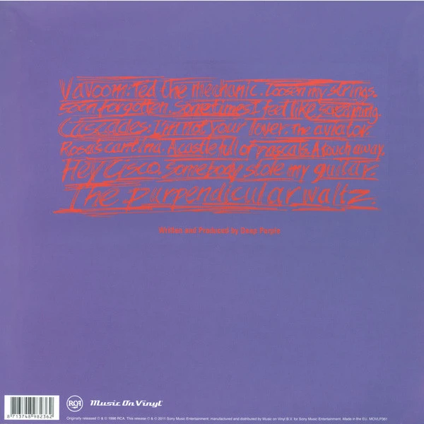 Виниловая пластинка DEEP PURPLE PURPENDICULAR