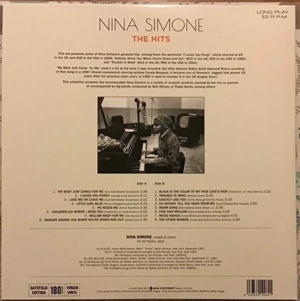 Виниловая пластинка NINA SIMONE HITS