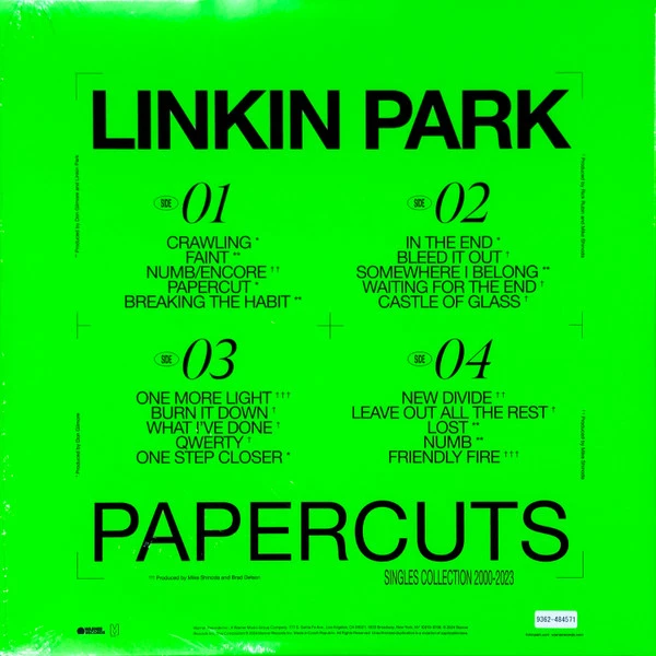 Виниловая пластинка LINKIN PARK PAPERCUTS (SINGLES COLLECTION 2000-2023)