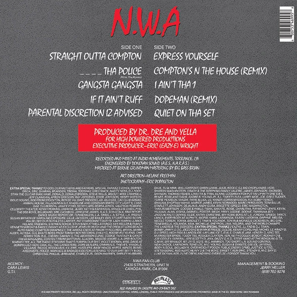 Виниловая пластинка N.W.A. STRAIGHT OUTTA COMPTON