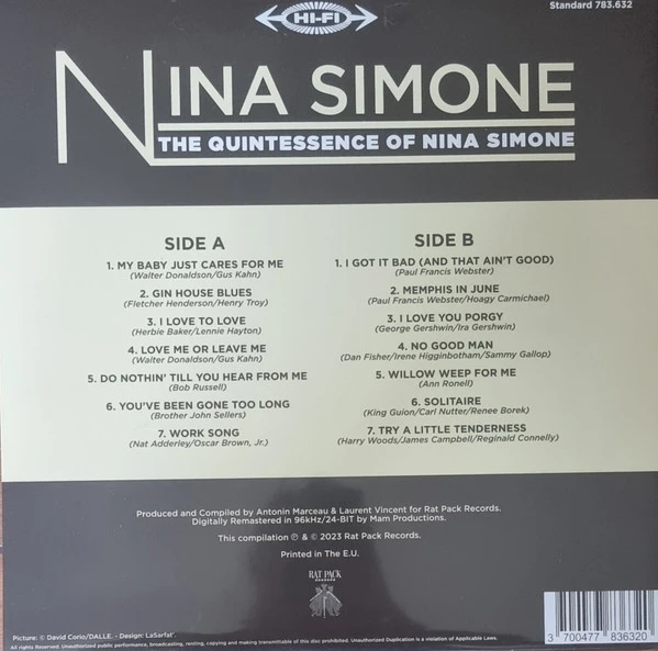 Виниловая пластинка NINA SIMONE QUINTESSENCE OF