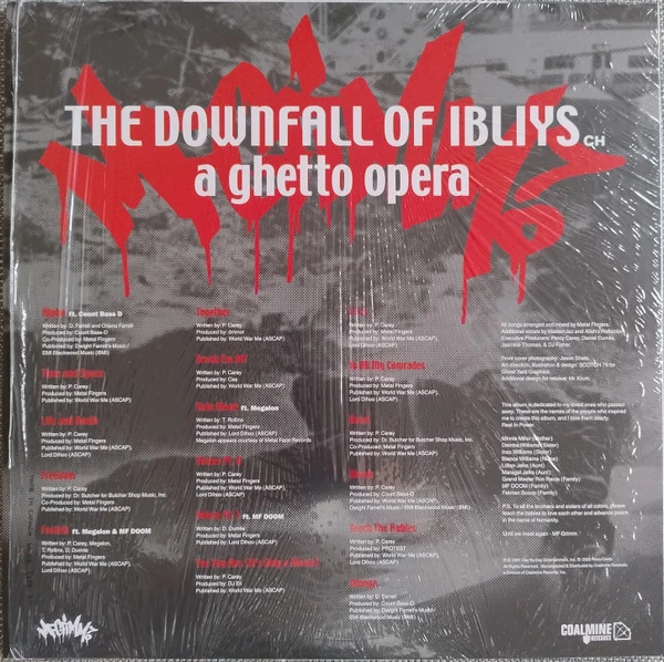 Виниловая пластинка MF GRIMM THE DOWNFALL OF IBLYIS: A GHETTO OPERA