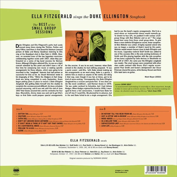 Виниловая пластинка ELLA FITZGERALD SINGS THE DUKE ELLINGTON SONGBOOK