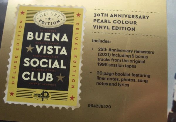 Виниловая пластинка BUENA VISTA SOCIAL CLUB BUENA VISTA SOCIAL CLUB 30TH ANNIVERSARY EDITION LIMITED PEARL SUNRISE VINYL EDITION