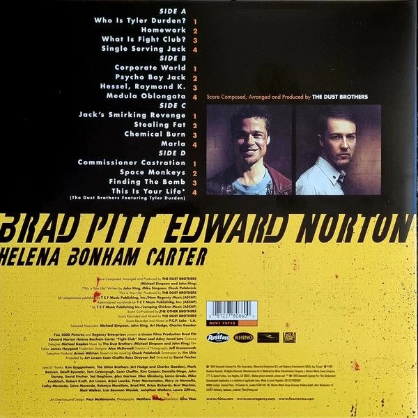 Виниловая пластинка THE DUST BROTHERS OST FIGHT CLUB