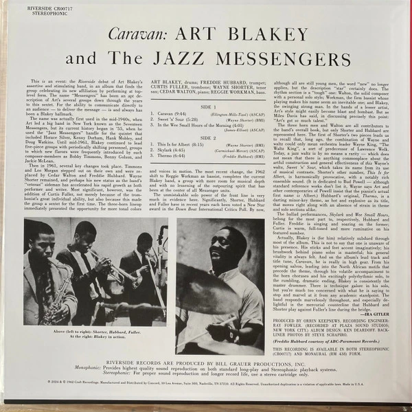 Виниловая пластинка ART BLAKEY & THE JAZZ MESSENGERS CARAVAN