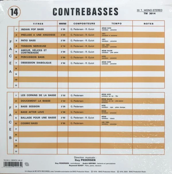 Виниловая пластинка GUY PEDERSEN CONTREBASSES