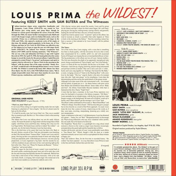 Виниловая пластинка LOUIS PRIMA The Wildest!