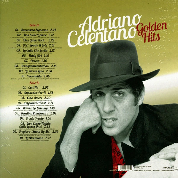 Виниловая пластинка ADRIANO CELENTANO GOLDEN HITS