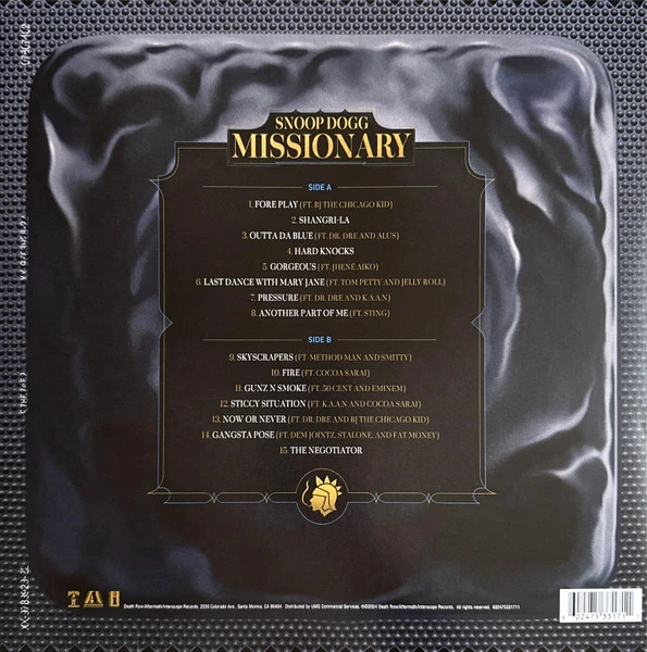 Виниловая пластинка SNOOP DOGG MISSIONARY