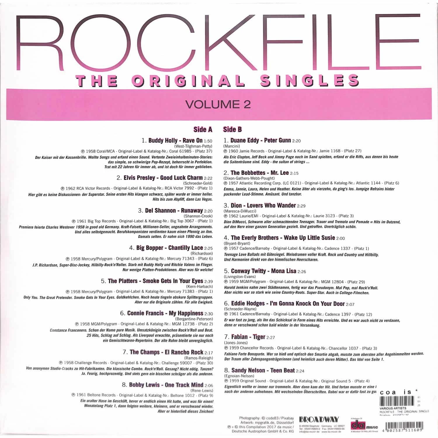 Виниловая пластинка VARIOUS ROCKFILE VOLUME 2