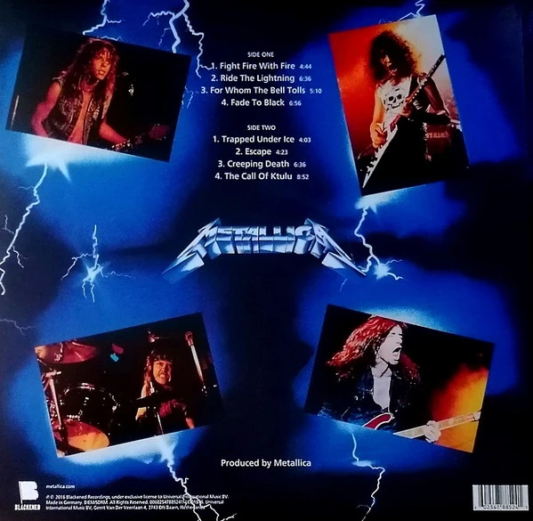 Виниловая пластинка METALLICA RIDE THE LIGHTNING