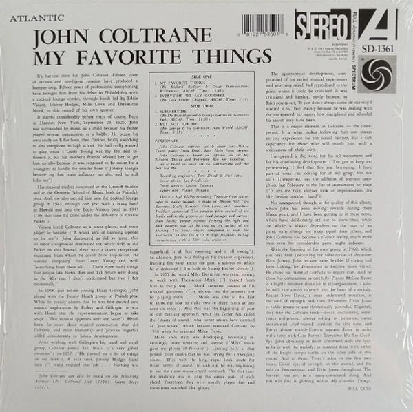 Виниловая пластинка JOHN COLTRANE MY FAVORITE THINGS