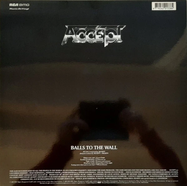 Виниловая пластинка ACCEPT BALLS TO THE WALL