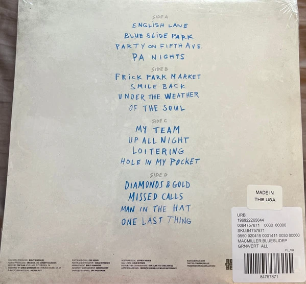 Виниловая пластинка MAC MILLER BLUE SLIDE PARK