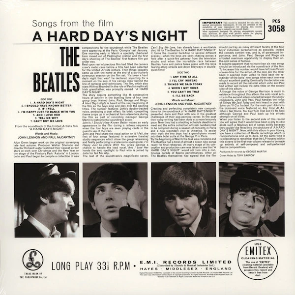 Виниловая пластинка BEATLES A HARD DAY'S NIGHT