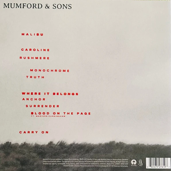 Виниловая пластинка MUMFORD & SONS RUSHMERE
