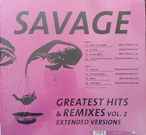 Виниловая пластинка SAVAGE GREATEST HITS & REMIXES VOL. 2
