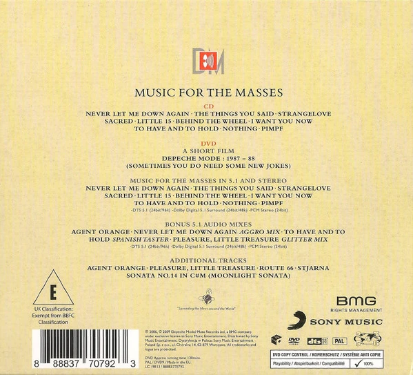 CD DEPECHE MODE — MUSIC FOR THE MASSES