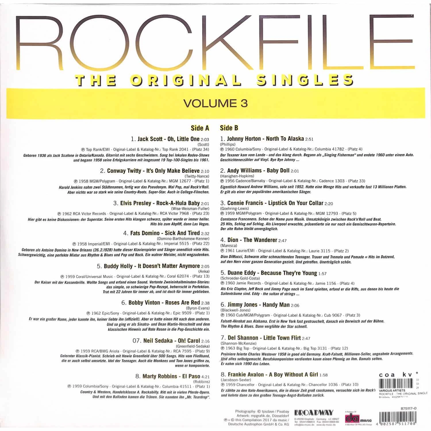 Виниловая пластинка VARIOUS ROCKFILE VOLUME 3